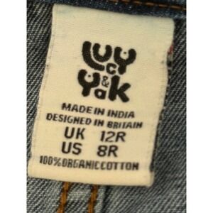 Lucy & Yak Organic Cotton Denim Jumpsuit Medium Wash US  Utility Sleeveless